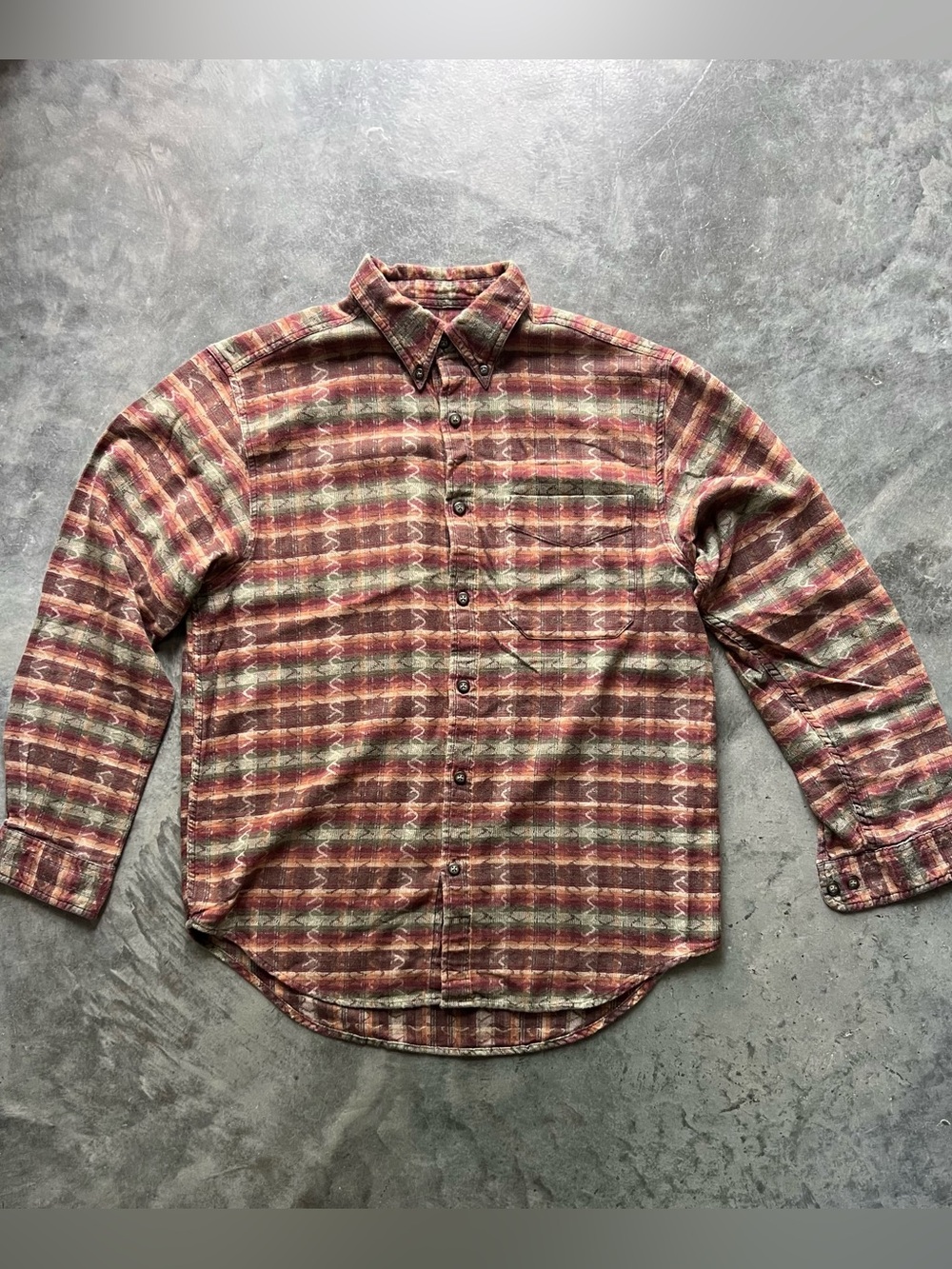 Vintage Territory Ahead cotton southwestern flannel men’s size M
